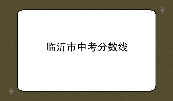 临沂市中考分数线