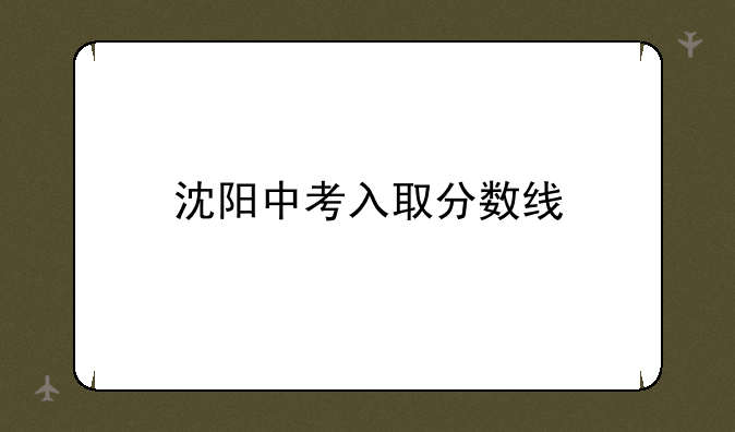 沈阳中考入取分数线