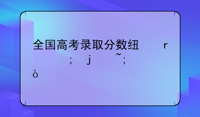 全国高考录取分数线最低的城市？